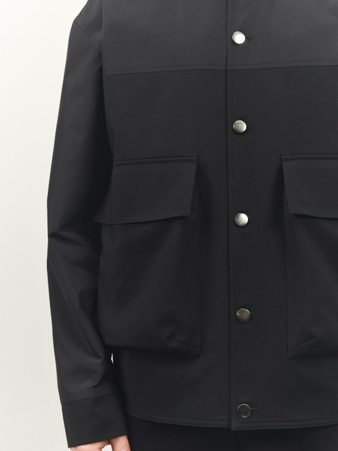 

Куртка Вена с отстрочками комбинированная, Черный