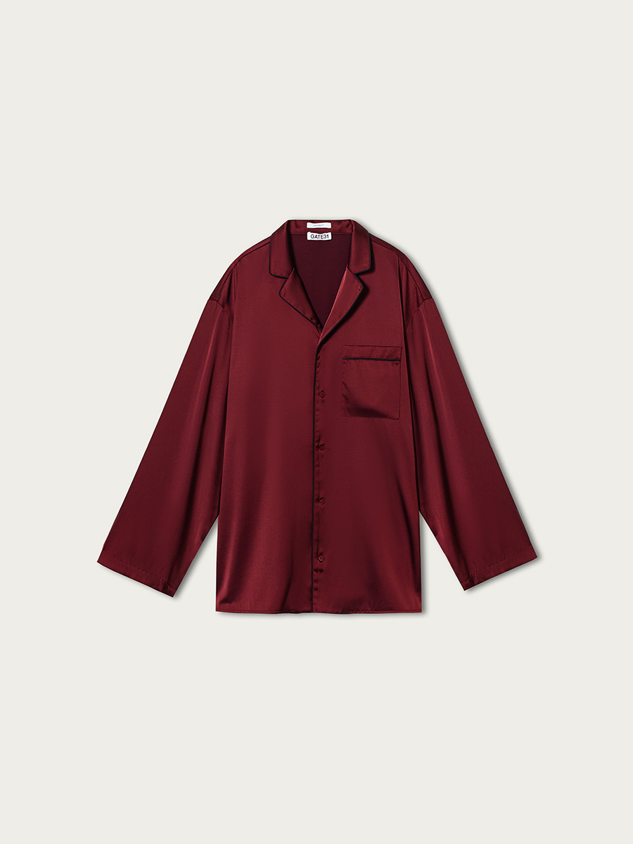 Рубашка Лестер с кантом в швах, Бордовый
Рубашка Лестер с кантом в швах, Бордовый