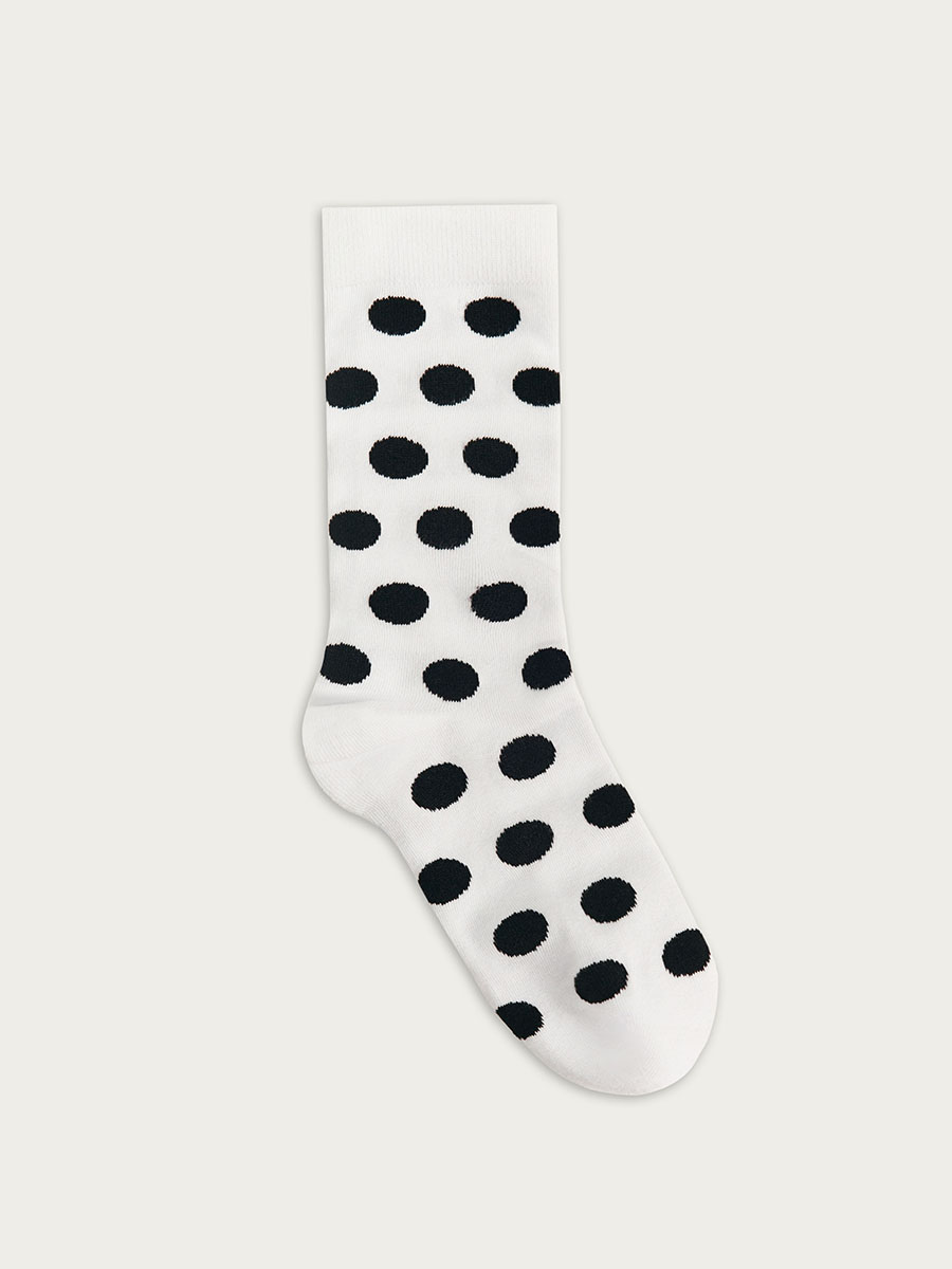 Носки в горошек, Белый 
Носки в горошек, Белый