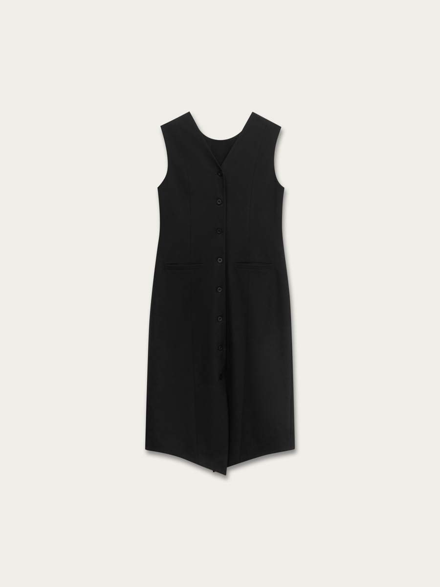 Платье-жилет Феличе с застежкой сзади, Черный
Платье-жилет Феличе с застежкой сзади, Черный