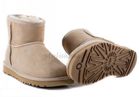 Бежевые мини угги UGG