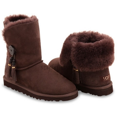 Женские угги UGG Bailey Button Azalea ChocolateКопировать товар