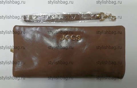 Кошелек из кожи на молнии JCCS js-3205bege