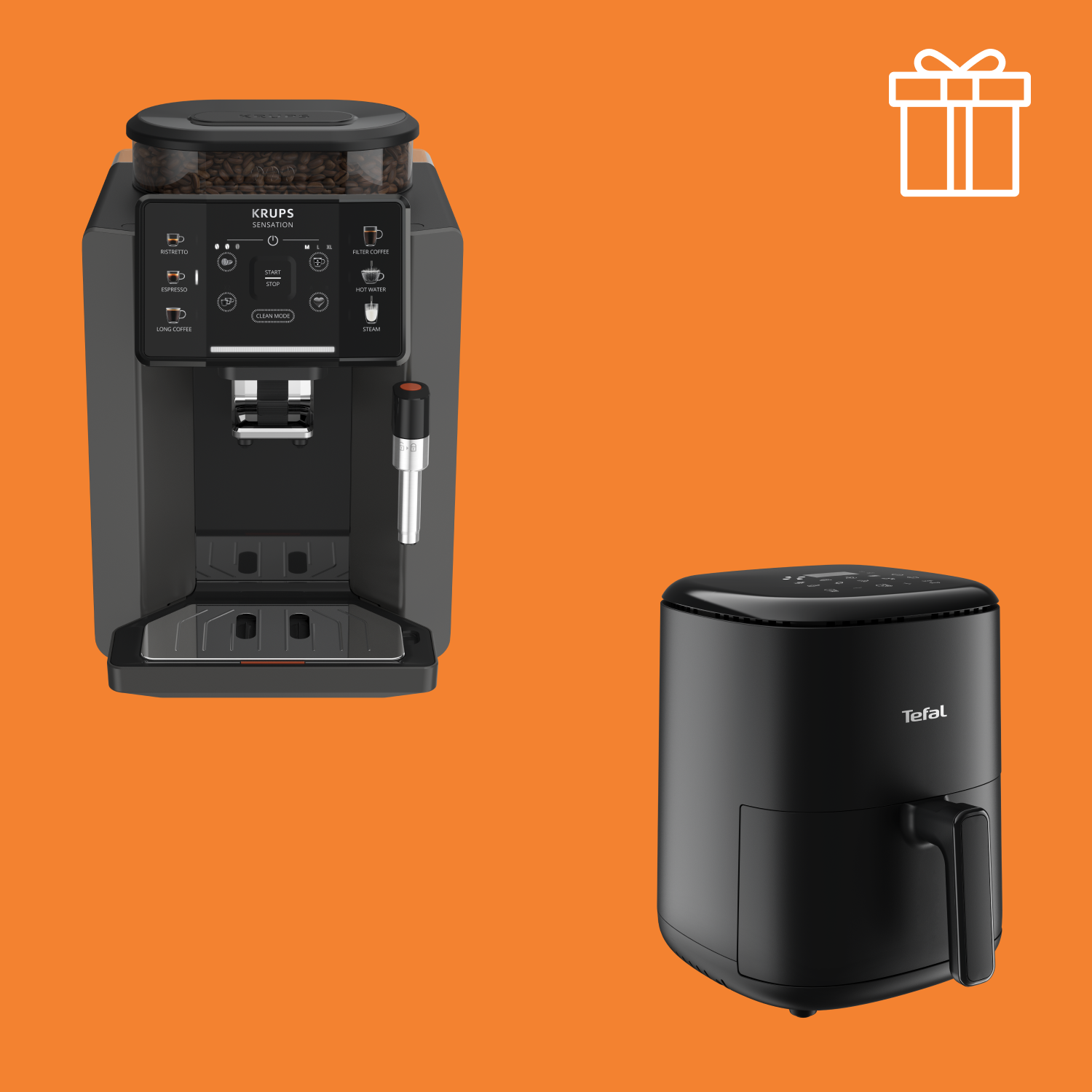 Автоматическая кофемашина KRUPS EA910810 + Аэрогриль Tefal Easy Fry Compact, 3 л EY145810
Автоматическая кофемашина KRUPS EA910810 + Аэрогриль Tefal Easy Fry Compact, 3 л EY145810