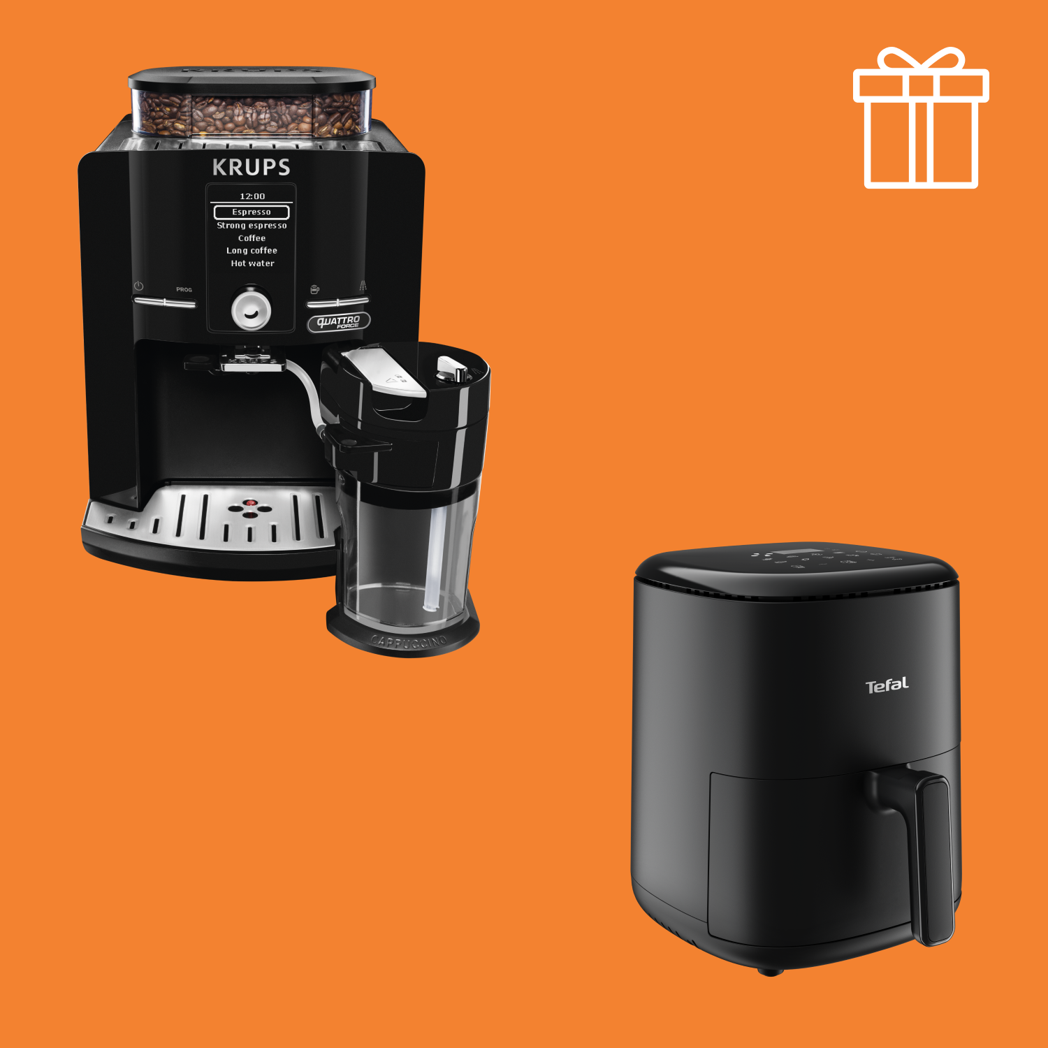 Автоматическая кофемашина KRUPS EA829810 + Аэрогриль Tefal Easy Fry Compact, 3 л EY145810
Автоматическая кофемашина KRUPS EA829810 + Аэрогриль Tefal Easy Fry Compact, 3 л EY145810