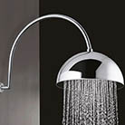 Круглая душевая штанга 650 мм, черная. 778002SNM