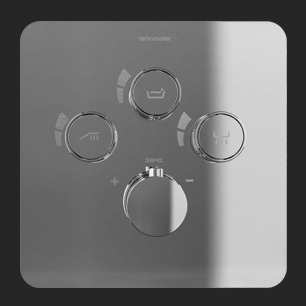 Встраиваемый термостатический смеситель для душа на 2 выхода RS SMART 85T201SNM чёрный