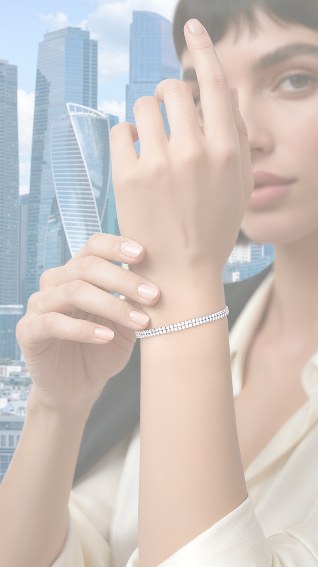 Model with jewelry