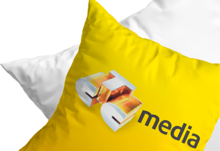 Подушка с логотипом СТС media