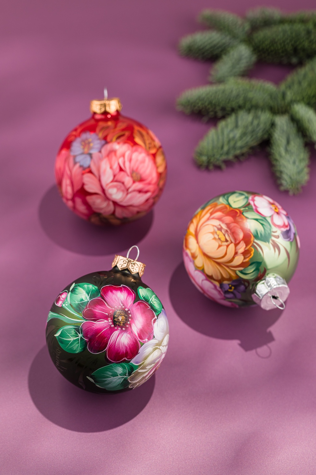 Жостовские ёлочные шары