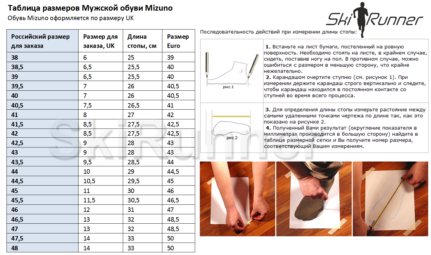 Российский 38 размер обуви. Линейка для обуви измерения размера обуви 110-320. Размерная сетка мизуно обувь. Размерная сетка Mizuno кроссовки. Mizuno таблица размеров обуви.