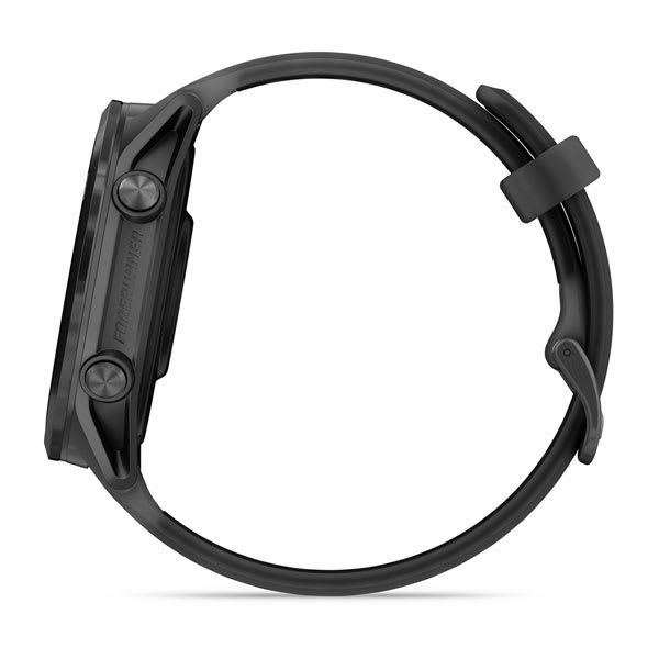 Умные часы Garmin Forerunner 570 - 47 мм сланцево-серый алюминий с черным ремешком, официальный ракурс 8