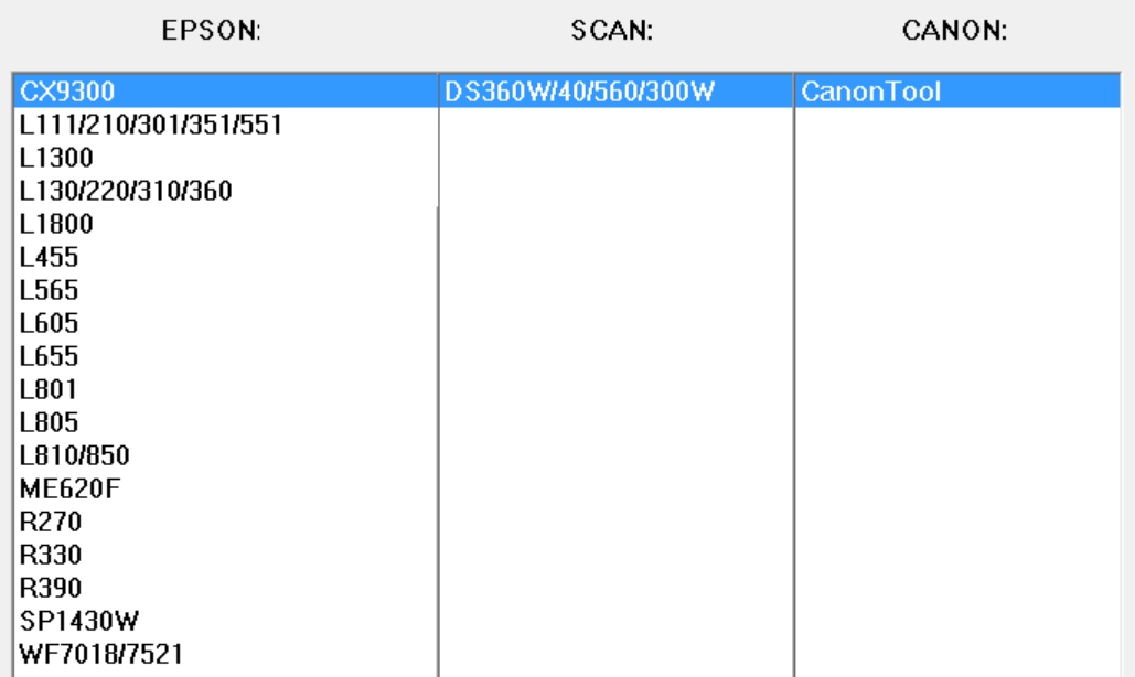 Adjustment Program для Canon / Epson