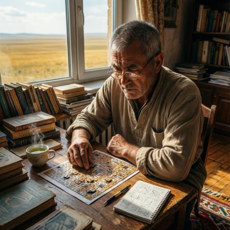 <img src="elista-cognitive-training-elderly-mental-exercise.jpg" alt="Elderly man in Elista solving cognitive exercises for brain health and dementia prevention in Kalmykia">