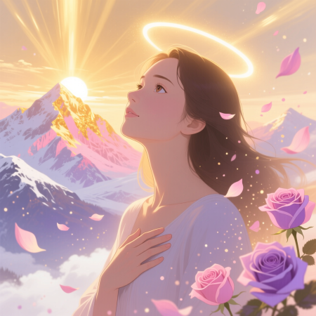 <img src="inner-love-awakening.jpg" alt="Woman with hand over heart surrounded by golden light and flower petals representing inner love and spiritual transformation">