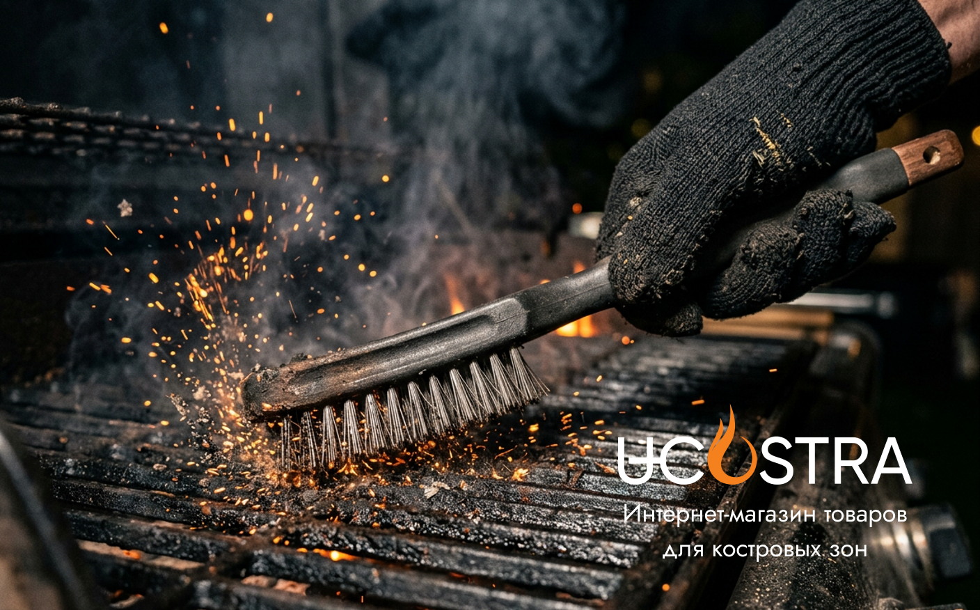 чистка решетки металлической щеткой