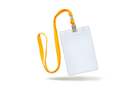 Вертикальный бейдж на шнурке