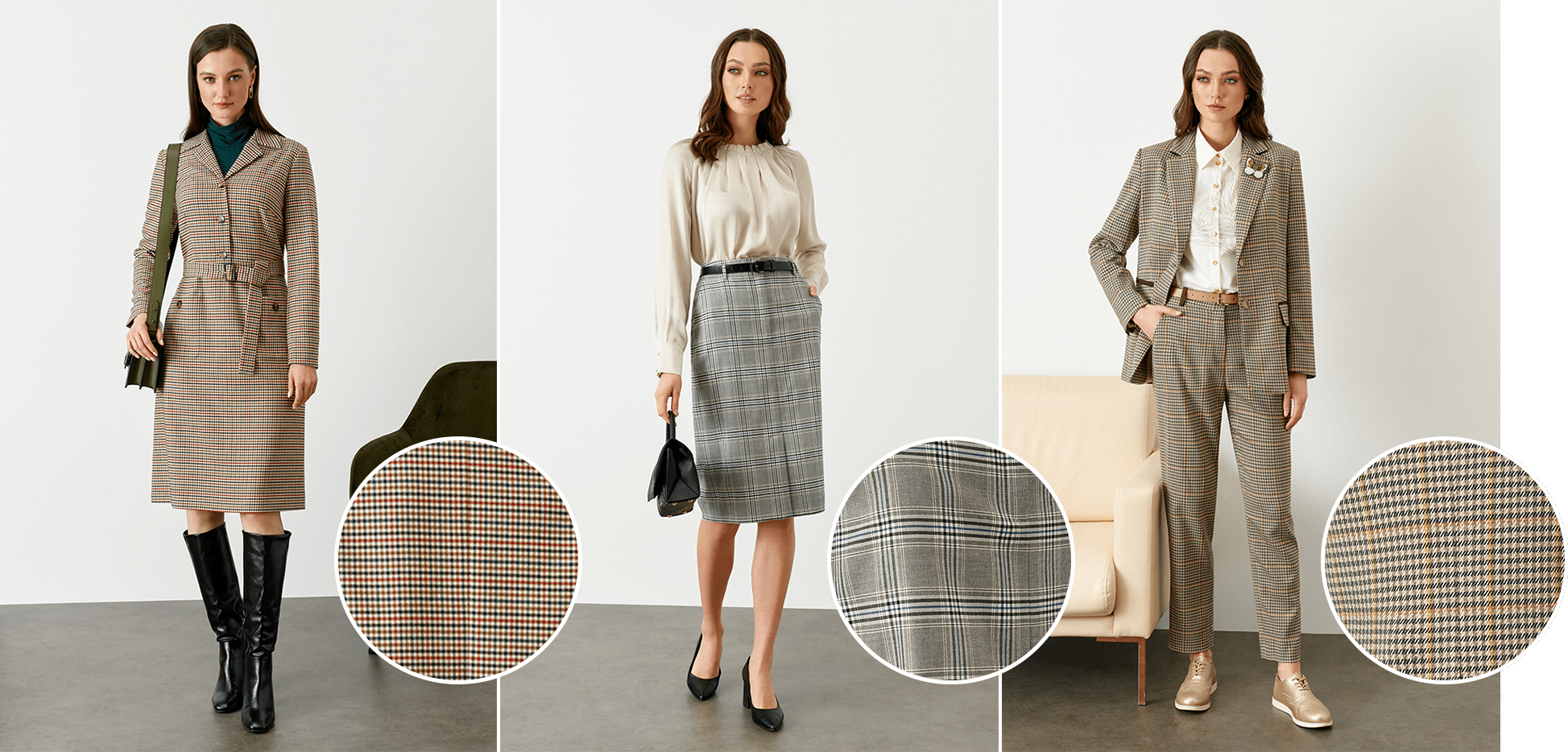 Платье В Клетку Осень 2023 фото 24