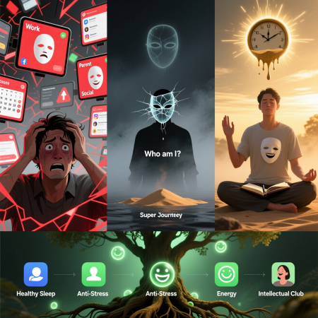 <img src="finding-yourself-2026-authenticity.jpg" alt="How to find yourself in 2026 chaos: authenticity path with Super Jump meditations and intellectual club support">