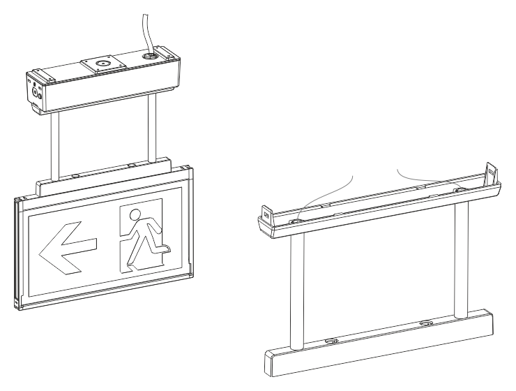 Жесткий подвес для светового настенного указателя Moncato DP918 Жесткий подвес для светового настенного указателя Moncato DP918
