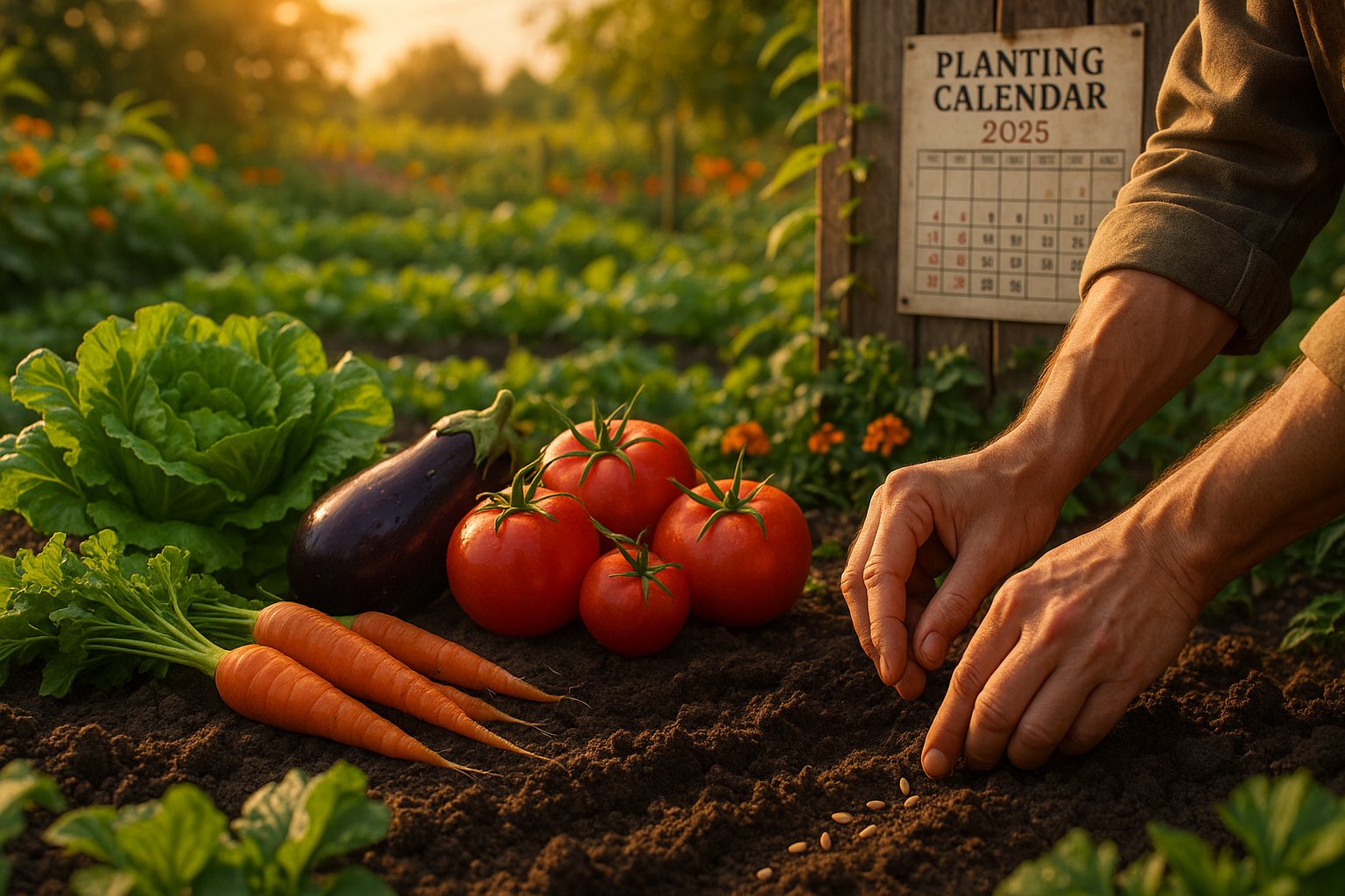 Лунный календарь посадки овощей 2025 года