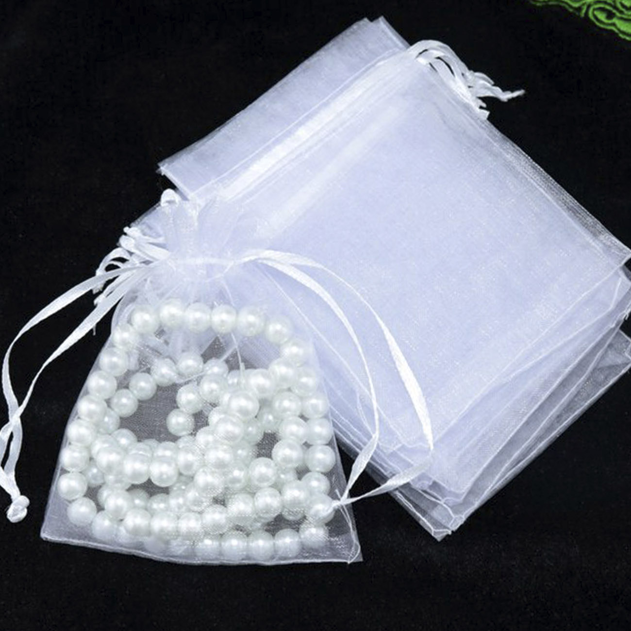 Мешочек подарочный из органзы белый для упаковки