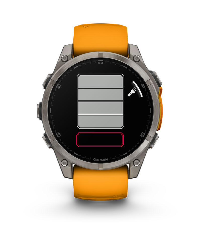 Умные часы Garmin Fenix 8, 47 мм, AMOLED, Slate Gray with black silicone band: ВСТРОЕННЫЙ LED-ФОНАРЬ