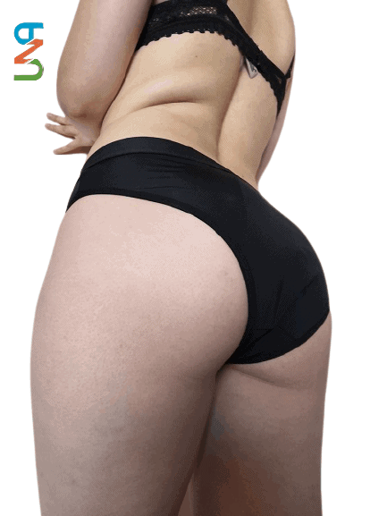 Гигиенические менструальные трусы UNA bikini sport, впитывающие 4х слойные, вид сбоку
