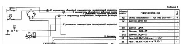 Рекомендуемая электрическая схема подключения 4х цилиндрового двигателя