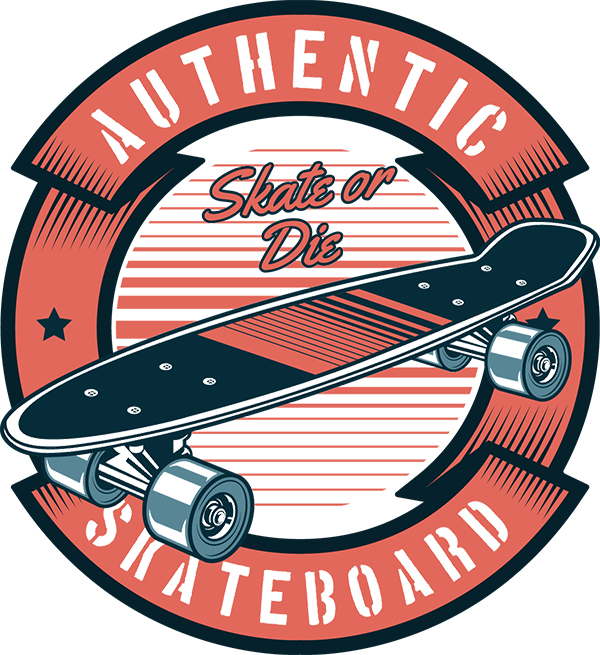 принт Authentic skateboard