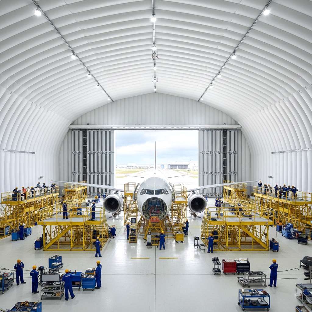 Авиационные ангары для обслуживания воздушного транспорта