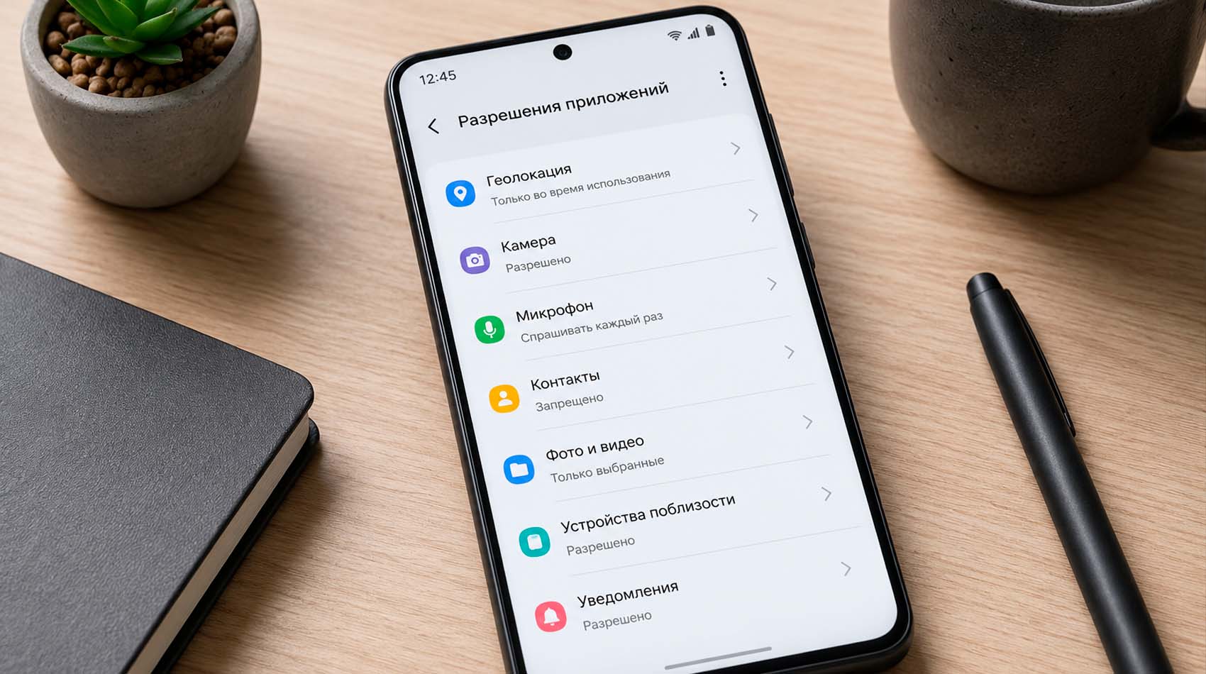 Менеджер разрешений Android со списком приложений и уровнями доступа Менеджер разрешений Android со списком приложений и уровнями доступа