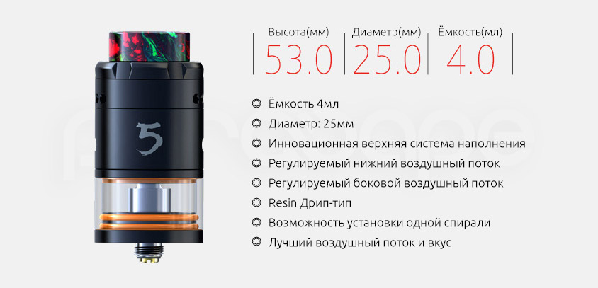 Спецификация iJOY RDTA 5