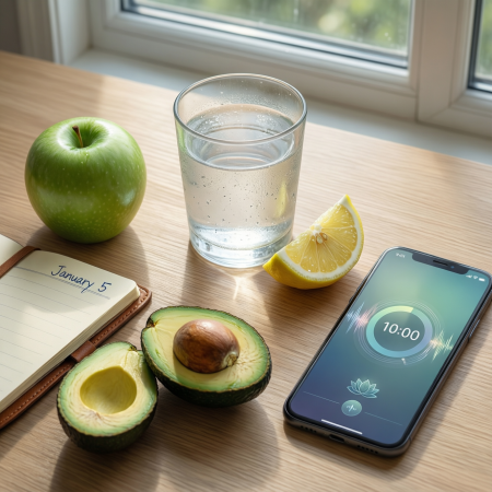 <img src="international-detox-day-super-jump-breakfast.jpg" alt="Healthy breakfast setup for International Detox Day January 5 with Super Jump meditation app">