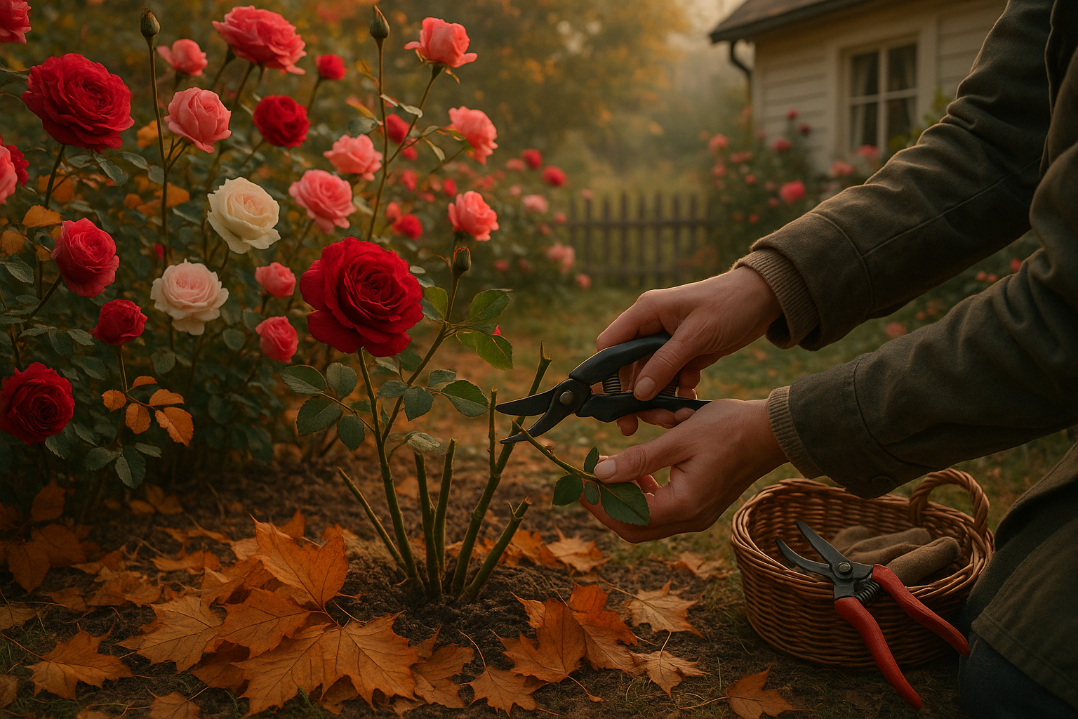 Укрытие розовых кустов на зиму с помощью каркаса и агроволокна