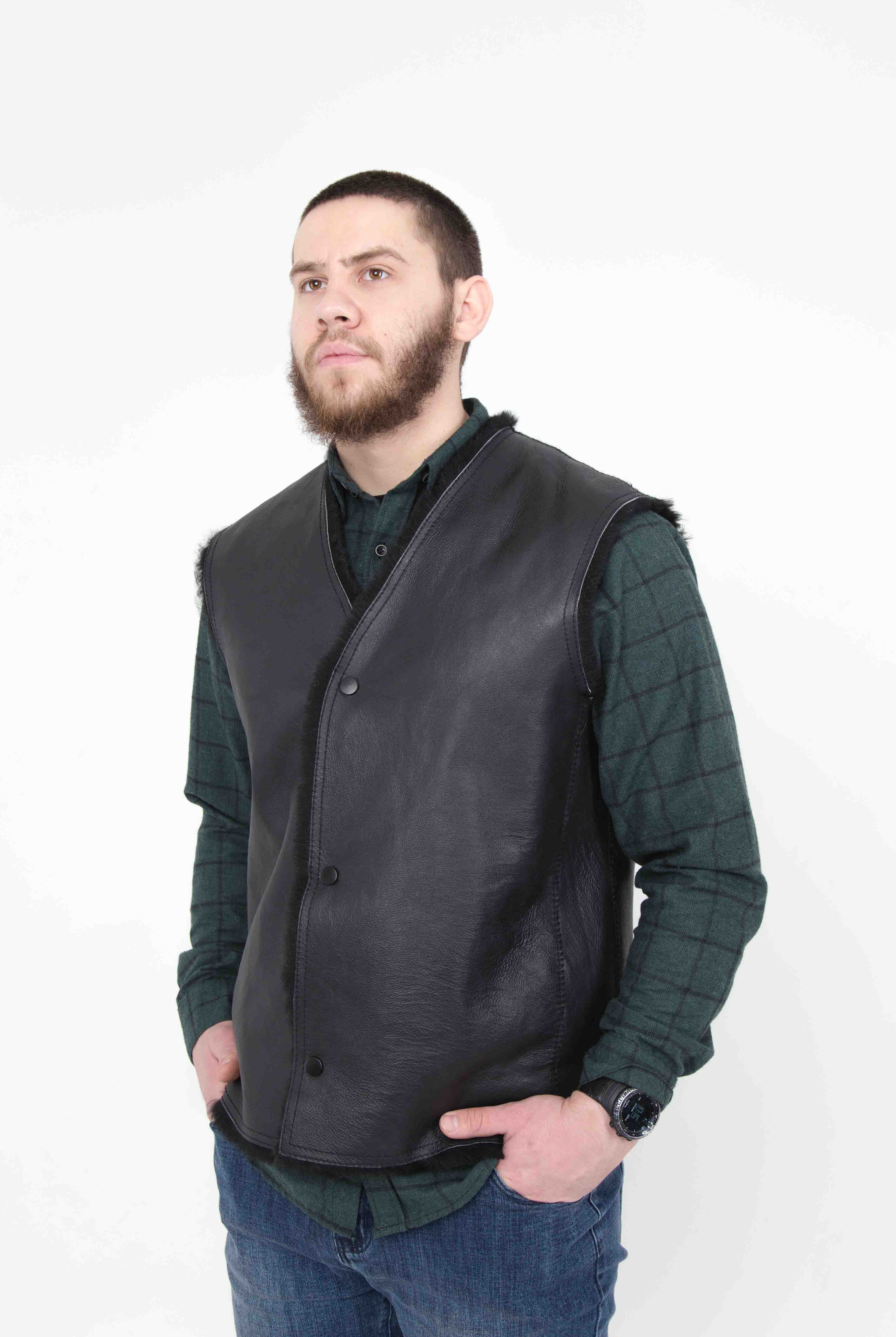 sheepskin vest cowboy