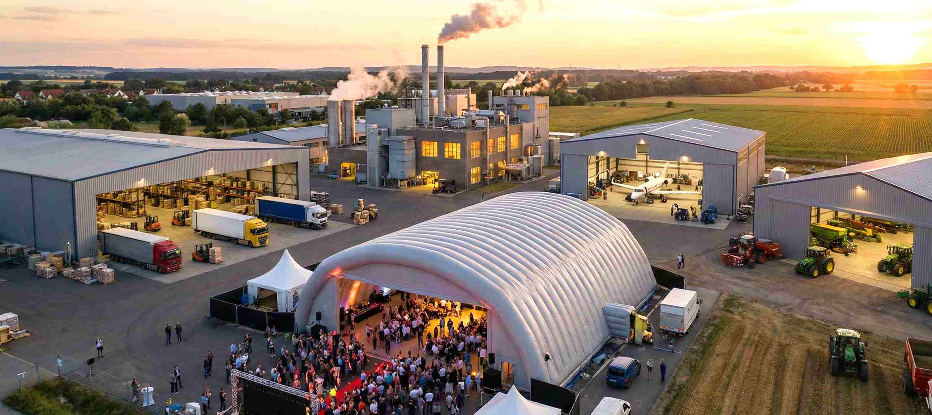 Финальное обобщающее изображение - универсальность ангаров