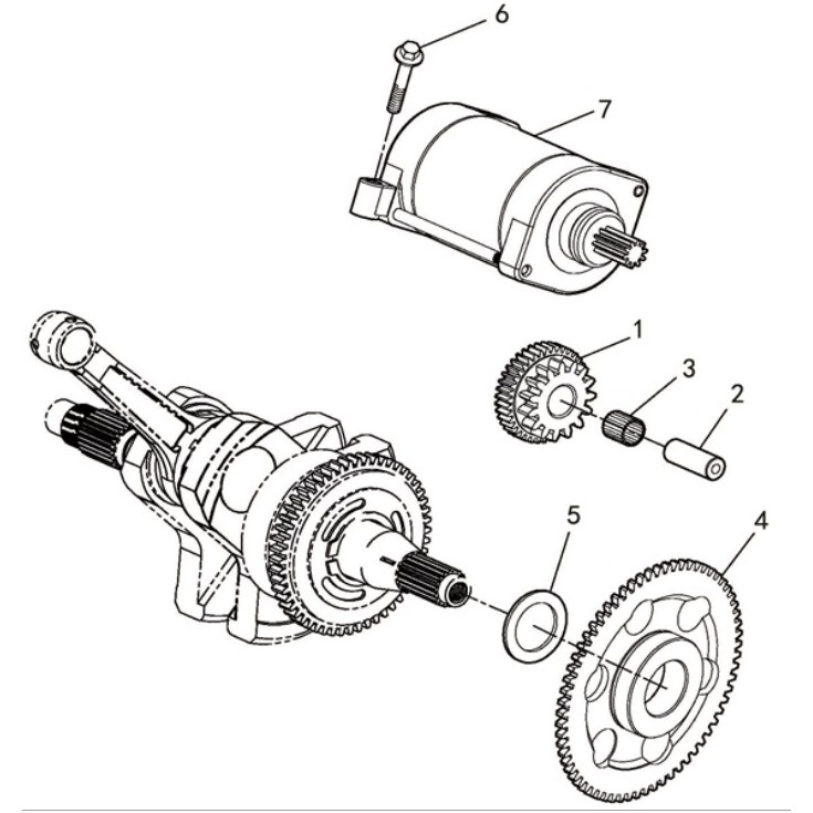 14. Стартер электрический Striker500 EFI