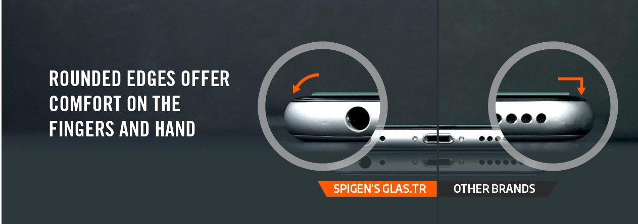 Противоударное стекло с олеофобным покрытием Spigen Screen Protector GLAS.tR SLIM HD 9H Hardness для iPhone 6 Plus / 6S Plus.