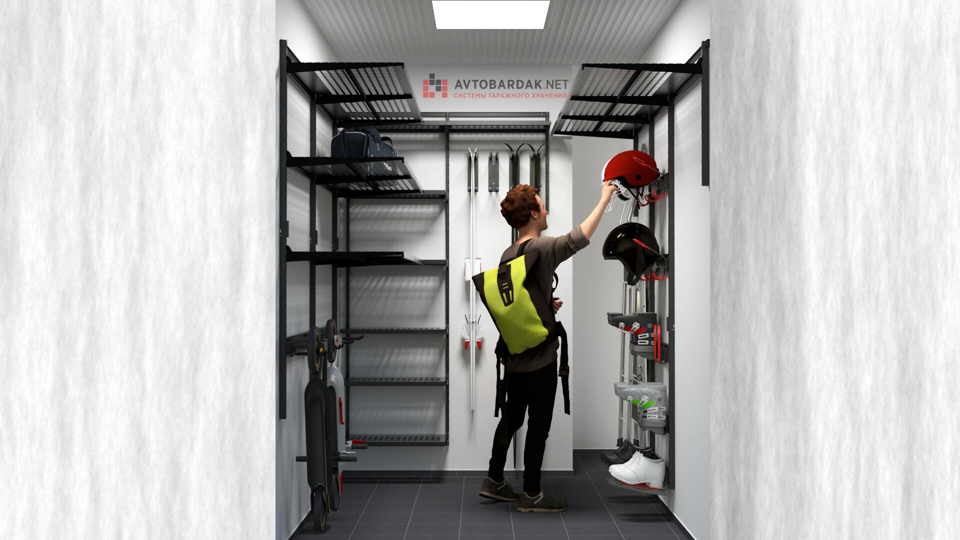 Стеллаж сборный металлический для кладовки