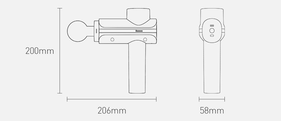 Перкуссионный массажёр Baseus Booster Dual Mode Massage Gun