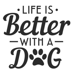 принт Life is better with a dog