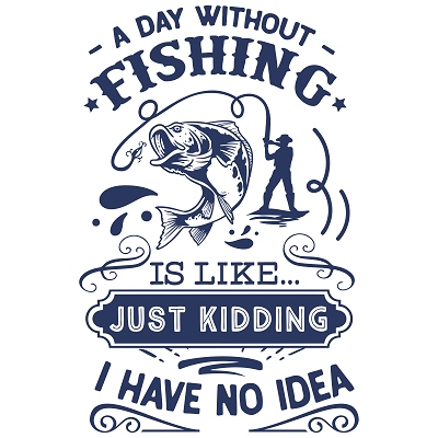 принт A day without fishing