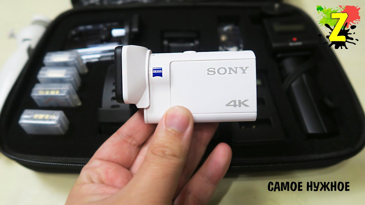 Sony FDR-X3000 в аквабоксе, закрепленная на шлеме Sony FDR-X3000 в аквабоксе, закрепленная на шлеме