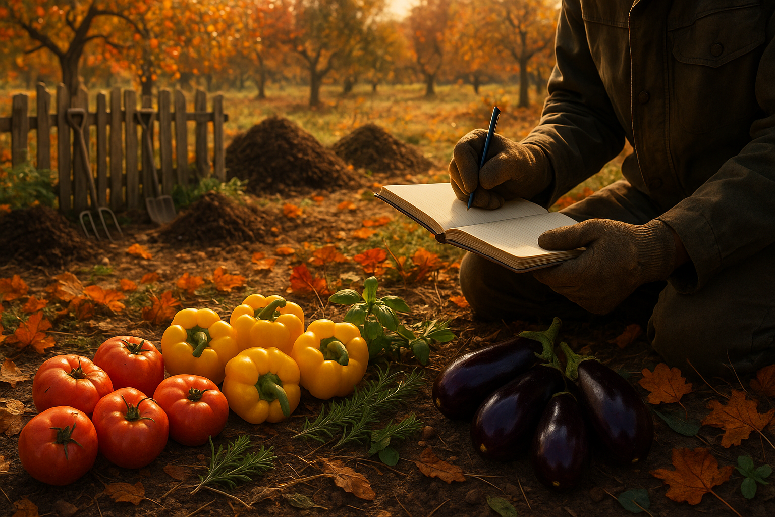 Зимняя подготовка почвы и посадка растений в саду под снегом