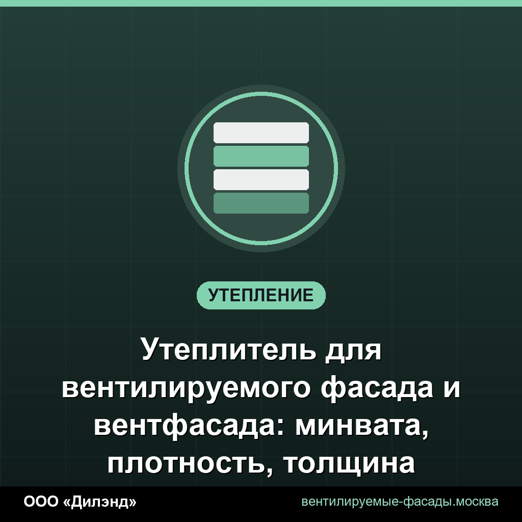 Утеплитель для вентилируемого фасада и вентфасада: минвата, плотность, толщина