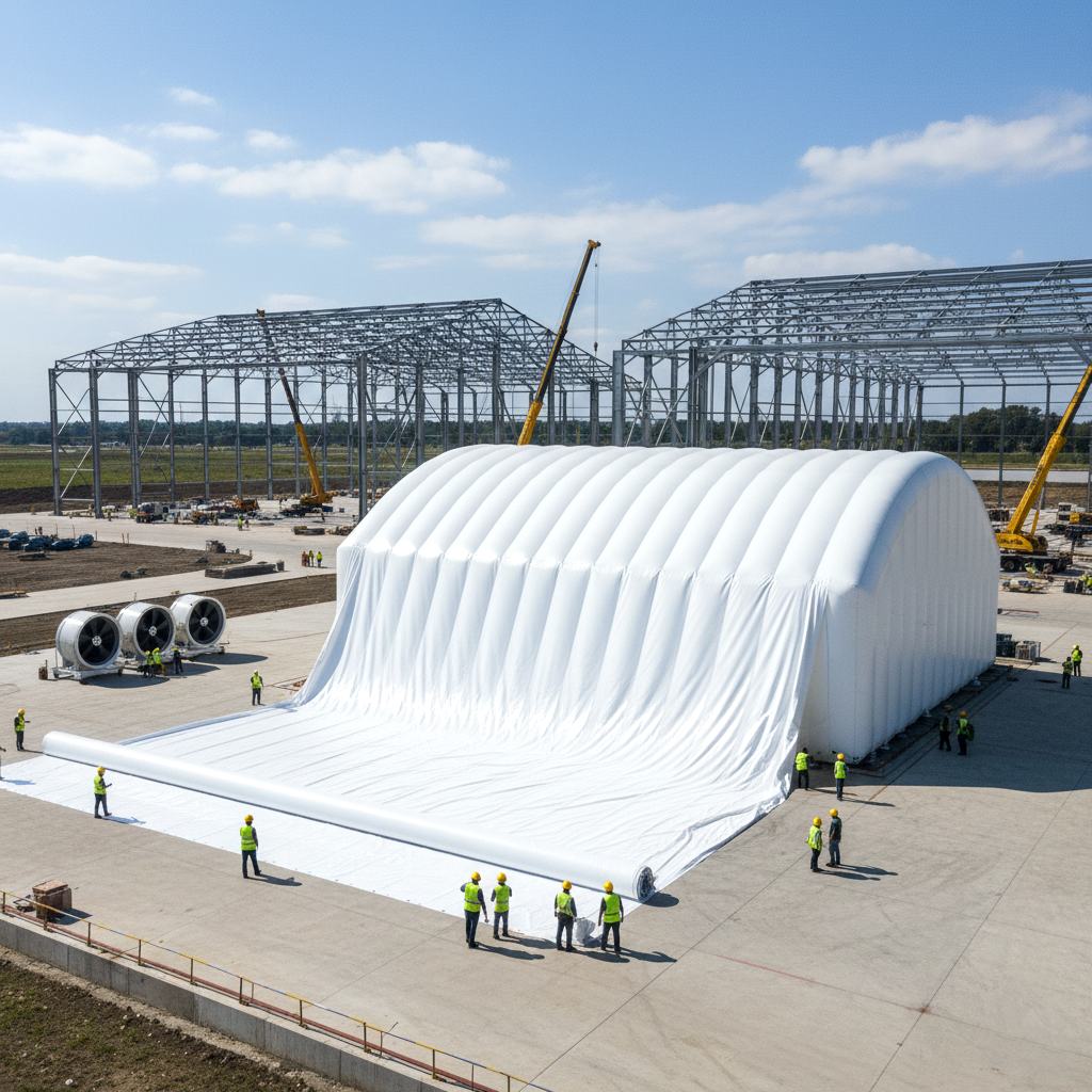 Скорость монтажа пневмоангара