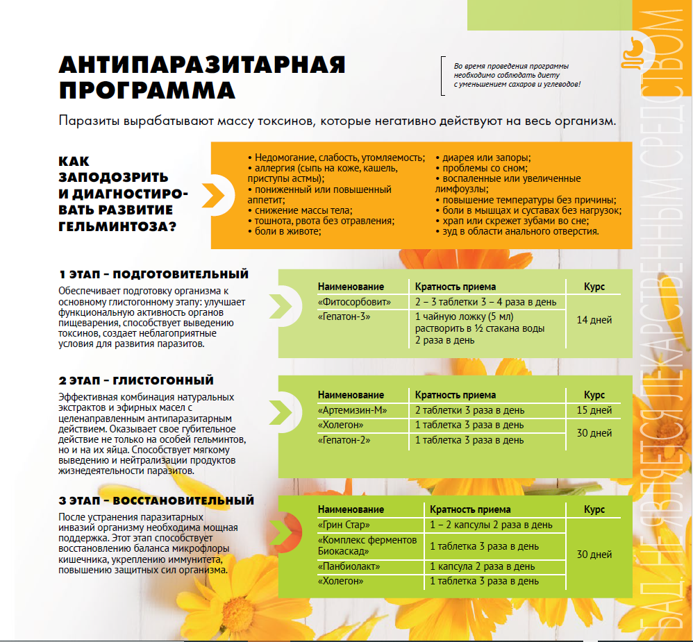 Антипаразитарная программа — купить в интернет-магазине с доставкой от Арт  Лайф