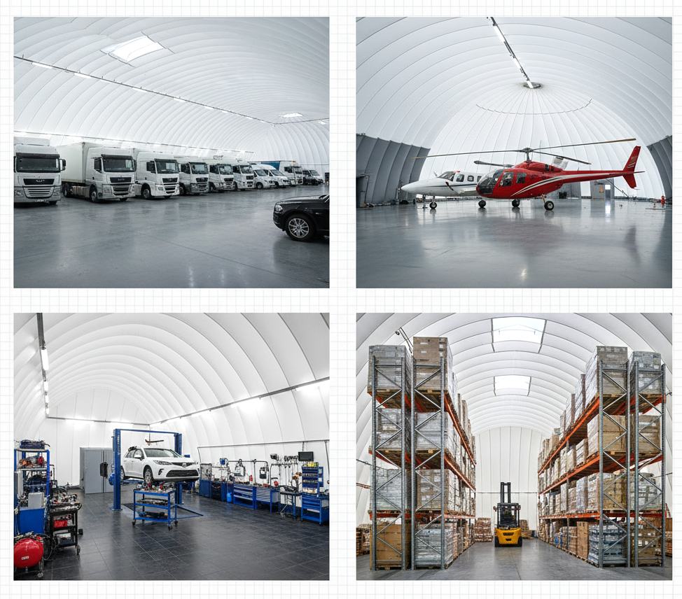 Универсальность применения пневмоангаров