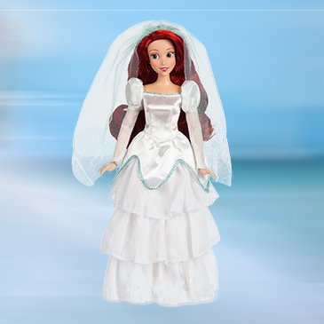 Кукла Ариэль в свадебном платье 